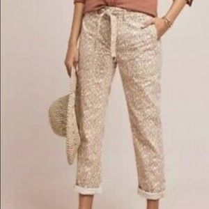 Anthropologie animal print Wanderer pants